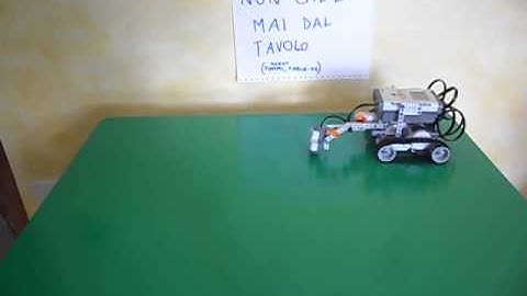LEGO Mindstorms NXT: ROBOT NEVER FALLS FROM THE TABLE (tommi_table-v1) by tommi2307