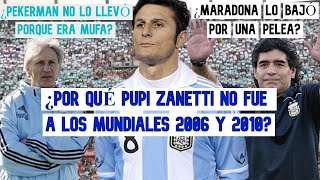 La HISTORIA de las AUSENCIAS de PUPI ZANETTI en los MUNDIALES de ALEMANIA 2006 Y SUDÁFRICA 2010