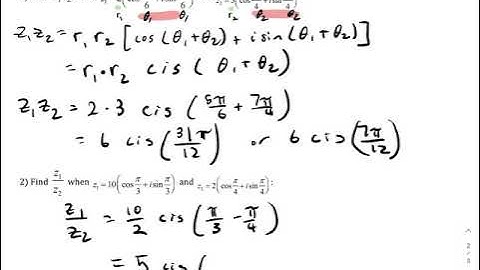 HPC 6.5.1 - Trigonometric/Polar Form of Complex Numbers