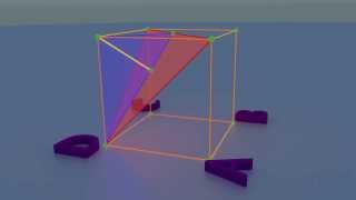 [REV1] Mathematics: Space Between Point H and Triangle DEG inside a Cube (Visualization) screenshot 4