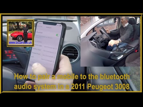 How to pair a mobile to the bluetooth audio system in a 2011 Peugeot 3008