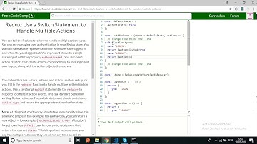 freecodecamp-Redux Use a Switch Statement to Handle Multiple Actions-solution