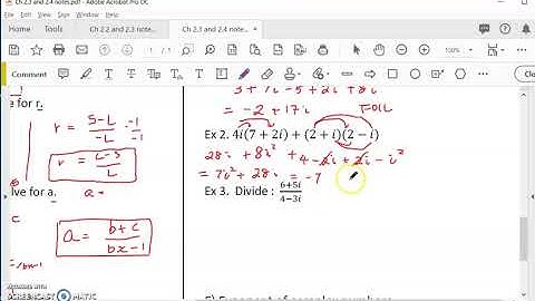 OpenStax College Algebra Ch 2.4 Complex number