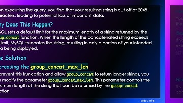 How to Prevent String Truncation in MySQL: Fixing group_concat Length Issues