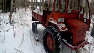 : Russian Tractor HTZ T-16 Firewood Logging