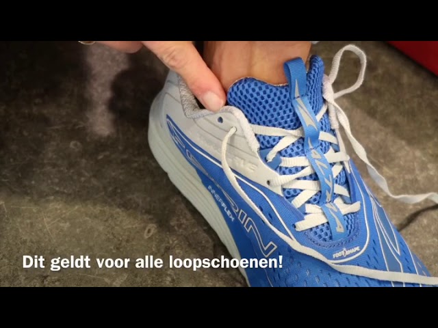 Gebruik laatste gaatje hardloopschoenen -