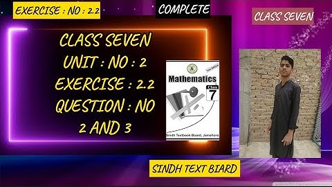 unit 2 | exercise 2.2 | rational number | class seven | #sindhtextbook | exe 2.2 que no 2 and 3