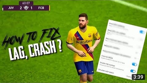 HOW TO FIX CRASHING AND LAGGING OF PES 2020 MOBILE  | FD TECH