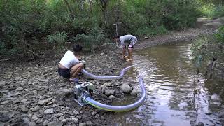 Using 2 Large Capacity Pumps, Sucking The Water Out Of The Puddle And Unexpected Ending