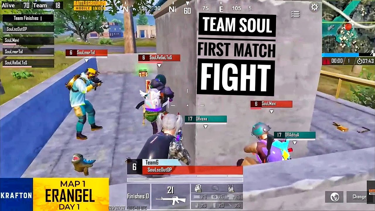 TEAM SOUL FIRST MATCH FIGHT IN BGMI LAUNCH PARTY | HIGHLIGHTS