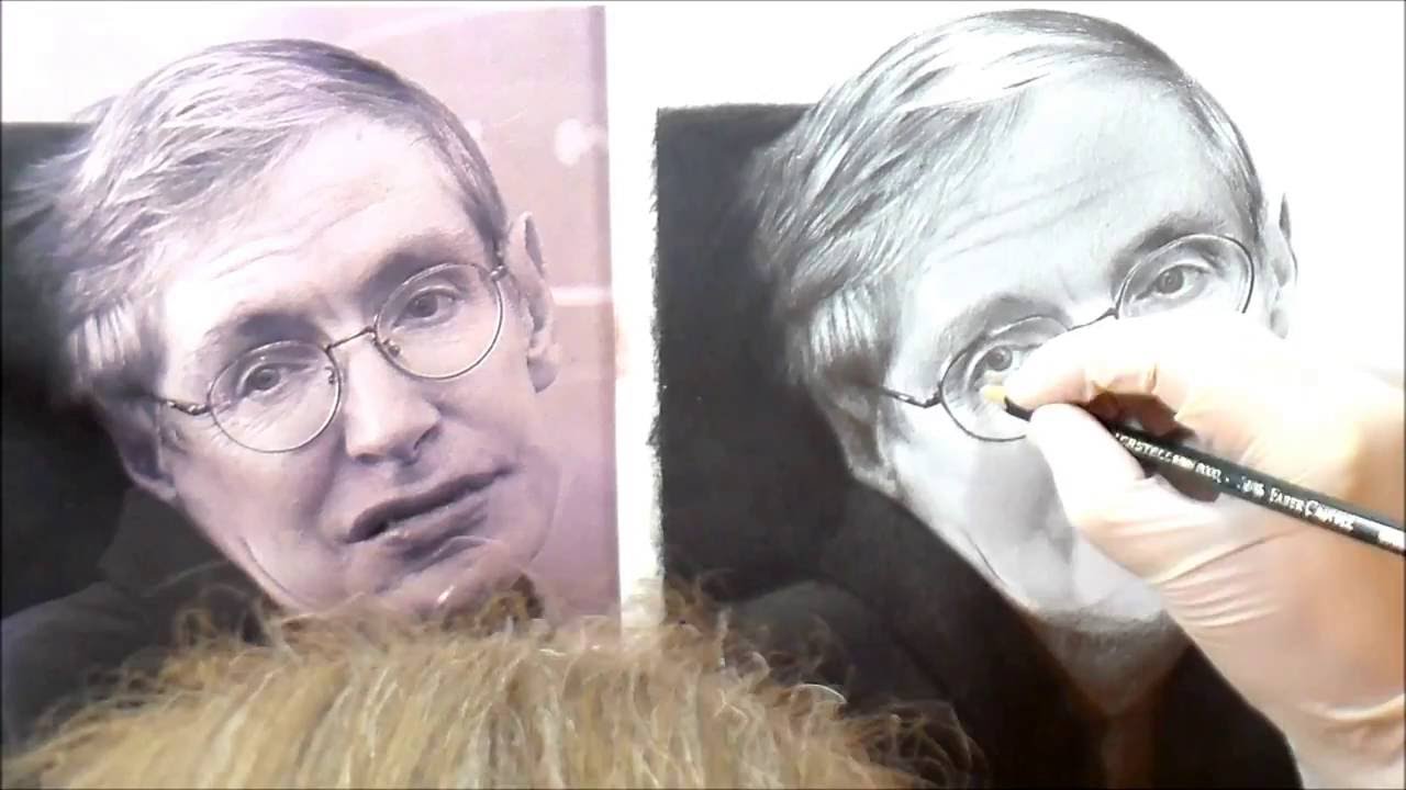 SPEED DRAWING: Stephen Hawking Portrait | Joelle - YouTube