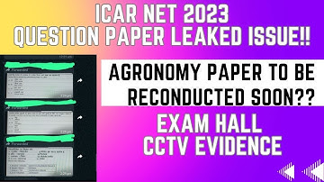 📢ASRB 2023 NET AGRONOMY QUESTION PAPER LEAKED😨😱🤯!!EXAM WILL BE RESCHEDULED🛑??Do this soon!!