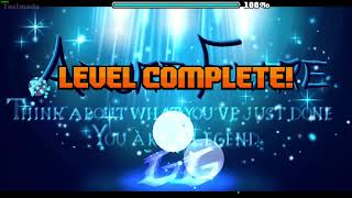 (360fps) Geometry dash azure flare 61-100% (hardest NC level)