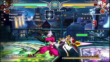 BBCF (Bang) Experimenting MEATY HITSTOP OS & Bumper control gimmicks