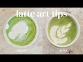 Learning matcha latte art at home with plant based milk