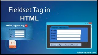 Fieldset & Legend Elements in Html |create two section within a form by using the field set element
