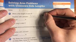4th Grade Math (6-2) - Solving Area Problems with Unknown Side Lengths