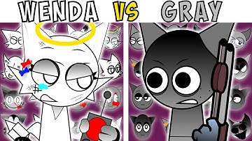 ALL WENDA VS GRAY TEST | FNF Character Test | Gameplay VS Playground