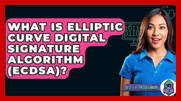 What Is Elliptic Curve Digital Signature Algorithm (ECDSA)? - Next LVL Programming
