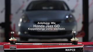 Wie HONDA JAZZ 1 Koppelstange / Pendelstütze vorne wechseln TUTORIAL | AUTODOC