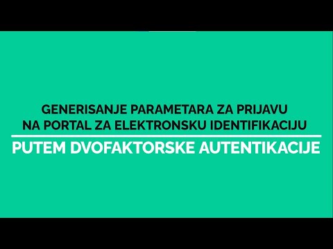 Sistem e-faktura: Generisanje parametara za prijavu na portal za elektronsku identifikaciju