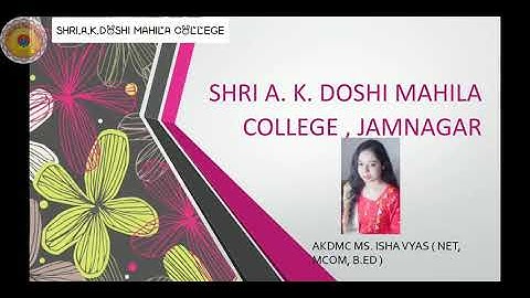 Fy bcom S.S.P. lecture 1 by pro Ms Isha vyas