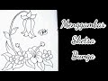 CARA MENGGAMBAR SKETSA BUNGA