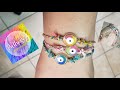 Pulsera con Ojo Turco y Cordon de Algodón Trenzado