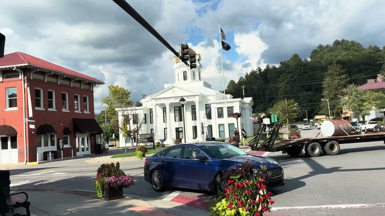 Bryson City, NC. In the southwest corner of North Carolina for men’s group rafting trip.