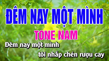 Karaoke Đêm Nay Một Mình Tone Nam | Bạch Duy Sơn