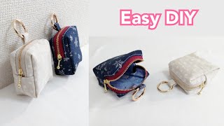 【簡単】裏布スッキリ仕立【Easy DIY】 Mini Pouch Super Easy Tutorial.