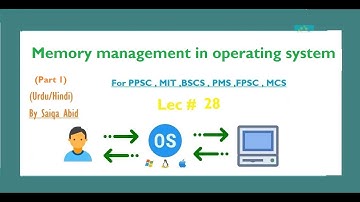Memory management in operating system |(part 1) | lec # 28 || In URDU/HINDI