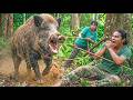 Dangerous Wild Boar Trap in the Deep Forest – Smoking Wild Boar Recipe | SURVIVAL ALONE