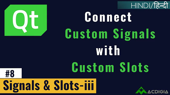 Signals and Slots(3)|Connect Custom Signals with Custom Slots|(Qt C++ Tutorial #8)