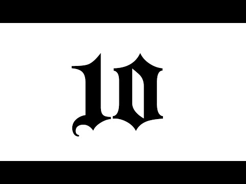 Medieval Font Countdown Timer - 10 seconds - Black on White Background