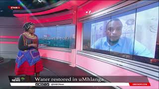 Umhlanga Water Supply Restored Jabulani Mayise