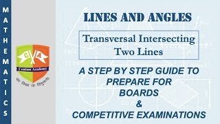 LINES AND ANGLES 17 Transversal intersecting two coplanar lines