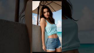 4K Ai Art Lookbook, Beach Woman Who Looks Good In Jeans, Miami Beach