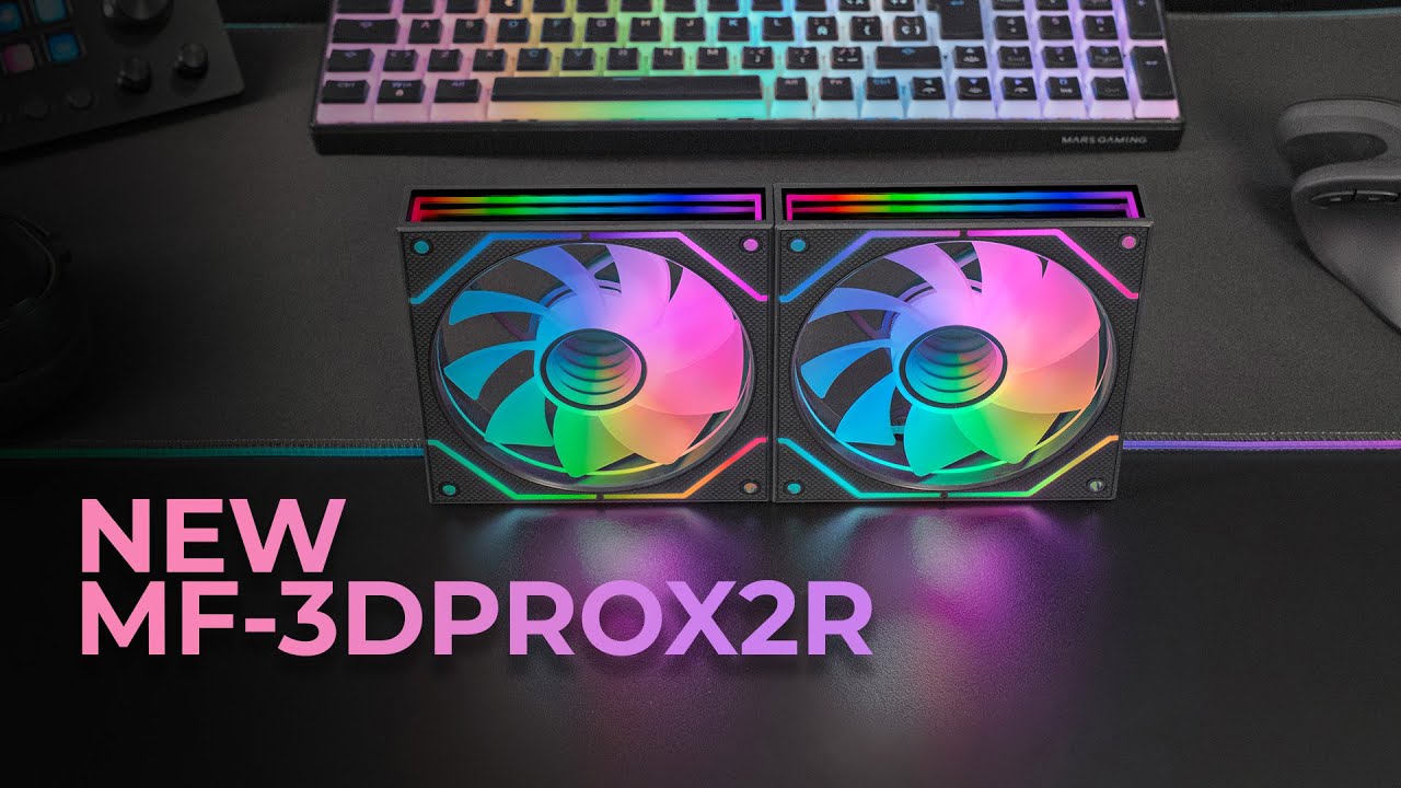 Mars Gaming MF-3DPROX2R Lüfter Kit - 2x 120mm ARGB Mit Infinity Mirror