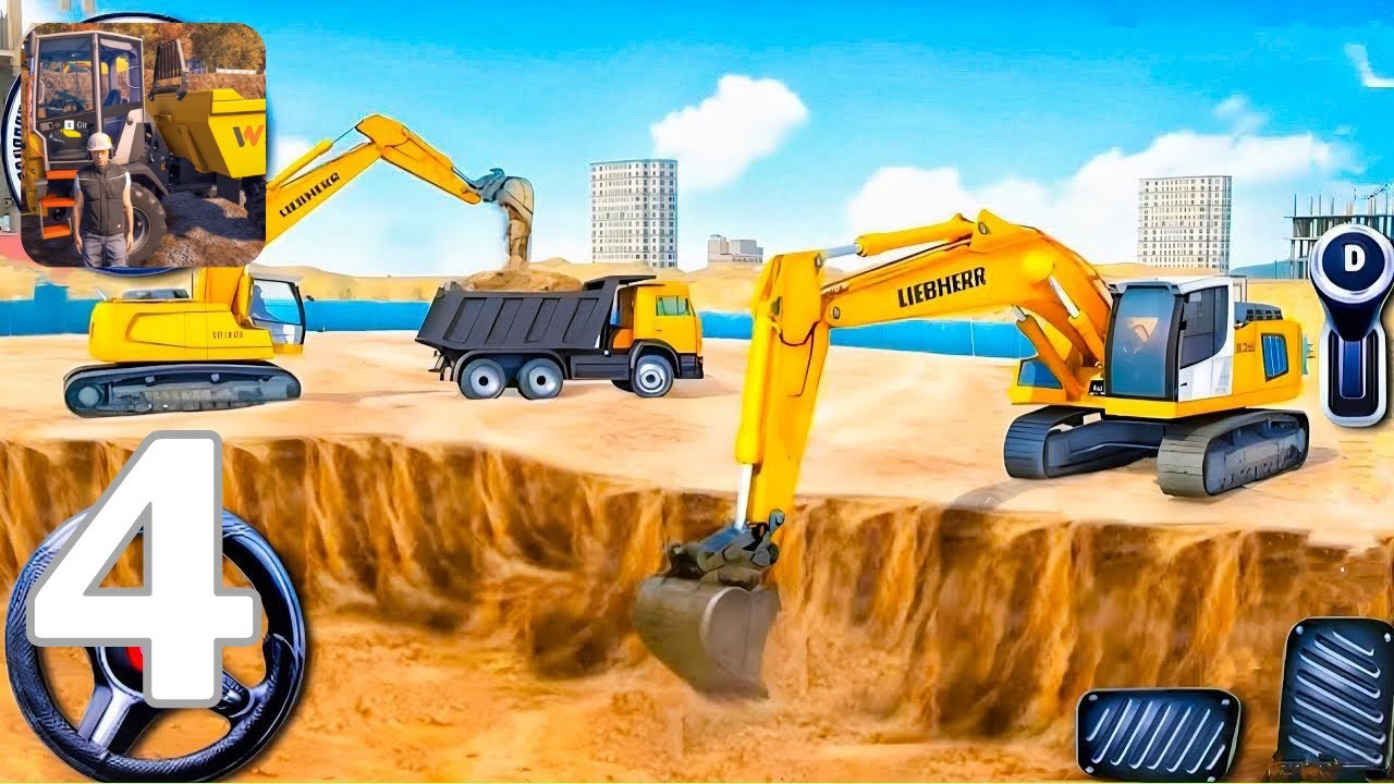 Offroad Farming Construction Work - Train Track Builder Game - Excavator Simulator - Part 4