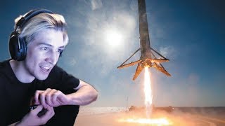 xQc reacts to 360 View | First Stage Landing on Droneship (with chat)
