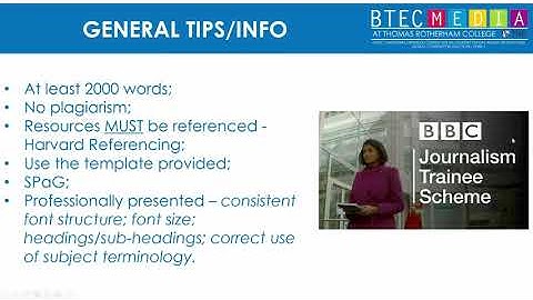 BTEC Media - Introduction to Assignment 1