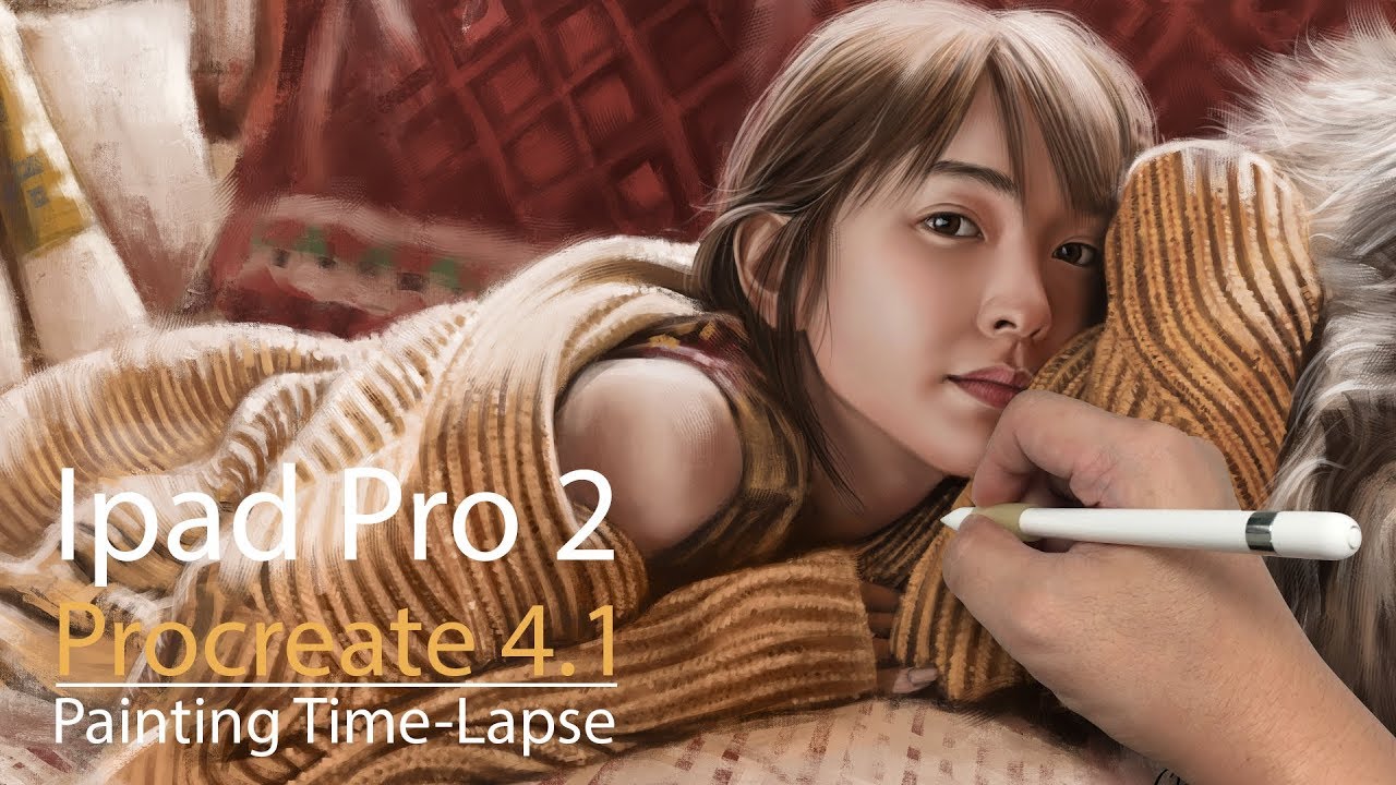 iPad Pro Procreate 4.1 Painting Yui Aragaki - YouTube