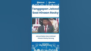 SHORT Jokowi Balas Satu Kalimat Hinaan Rocky Gerung