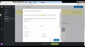 Shopify Video Tutorials - How to Buy a Domain for Your Store From Shopify - Alden