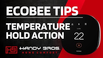 Ecobee Temperature Hold Action "UNTIL YOU CHANGE IT" 🌡️| Handy Bros. Smart Thermostat Tutorial