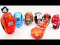 Disney cars toys lightning mcqueen  mater transformation egg stars stop motion movie for kids