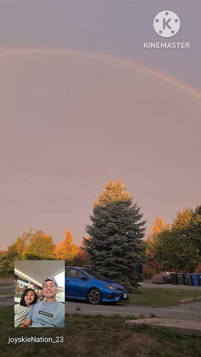 Perfect rainbow outside my apartment#shortsfeed #canada #rainbow #views #reels #short #amazing