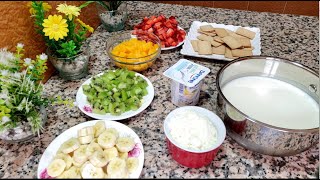 ياغورت عائلية او تحلية بدون طهي ساهل ماهل للسحور رمضان 2021