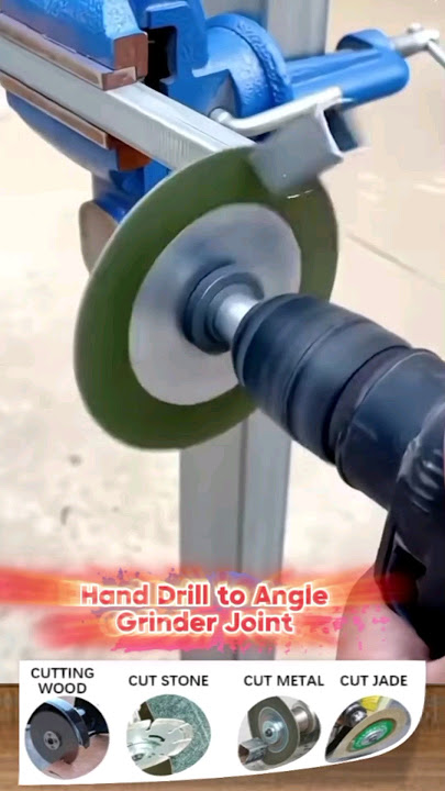 Transforming a Hand Drill into an Angle Grinder! #DIYhack